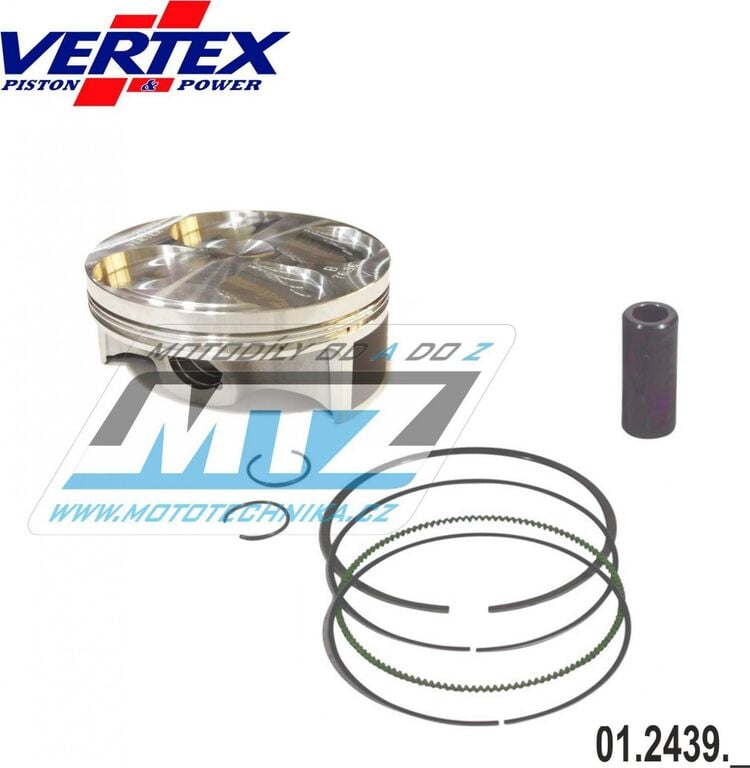 Obrázek produktu Pístní sada Yamaha YZF250 / 19-24 + WRF250 / 20-24 + Fantic XEF250+XXF250 - rozměr 76,96mm (Vertex 24371B) 01.2439.B-VE