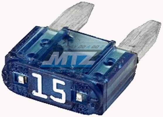 Obrázek produktu Pojistka nožová - 15A 12V (barva modrá) - provedení MINI NIGE285N-15A