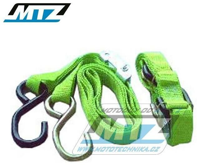 Obrázek produktu Popruhy/Kurty upínací 38mm (zesílené provedení / 2 možnosti uchycení) - zelené 84-01908