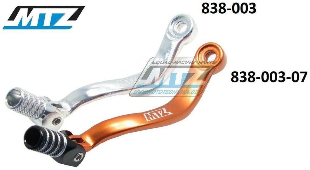 Obrázek produktu Řadička (řadicí páka) KTM 2takt+4takt SX+SXF+EXC+EXCF + Husqvarna TE+TC+FE+FC + Husaberg TE125 + Gas-Gas MCF+ECF+EXF - oranžová 838-003-07