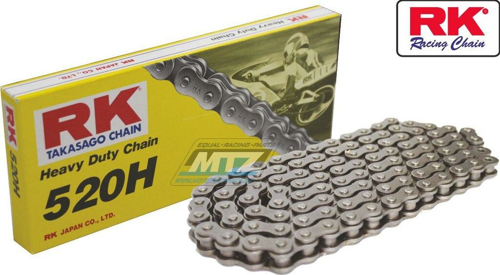 Obrázek produktu Řetěz RK 520 H (128 článků) - netěsněný/ bezkroužkový Ř520H128-RK