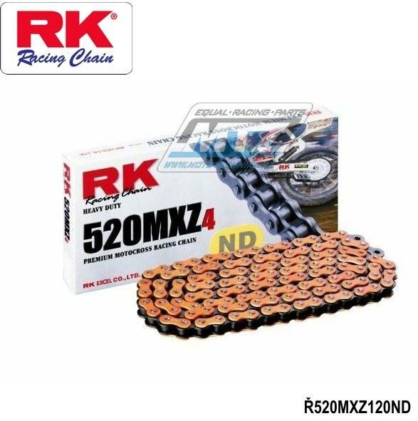Obrázek produktu Řetěz RK 520 MXZ4 (120čl) - netěsněný/ bezkroužkový (oranžový) Ř520MXZ120ND