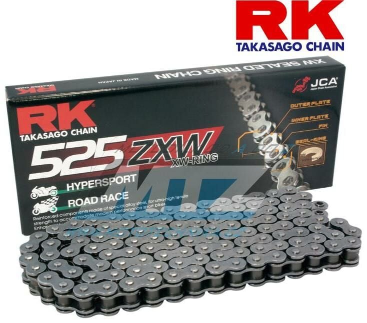 Obrázek produktu Řetěz RK 525 ZXW (118čl) - těsněný/ x kroužkový Ř525ZXW118