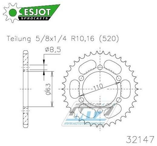 Obrázek produktu Rozeta ocelová (převodník) 0890-45zubů ESJOT 50-32147-45 - Husqvarna 401 Svartpilen+401 Vitpilen / 19-21 + KTM 125 RC+125 Duke ( ABS )+390 Duke+390 RC / 14-21 + 390 Adventure ABS / 20-21 95-0890-45-ES