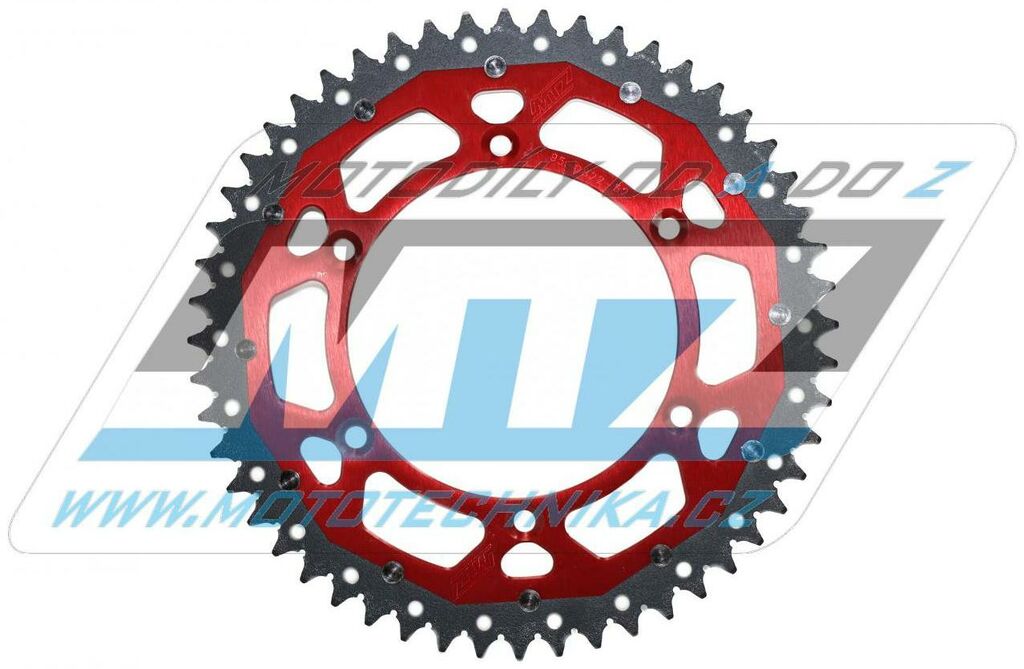 Obrázek produktu Rozeta ocelová (převodník) 0822-48zubů MTZ PRORACE Offroad (barva červená) - Husqvarna CR+WR+TC+TE+WRE+TXC+SM+SMR + Suzuki DR350+DRZ400 + Cagiva WMX + Gas-Gas EC+ECF+XC+Ranger + Beta RR + Sherco SE+SE 95-0822-48-P4