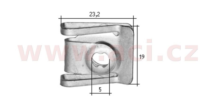 Obrázek produktu kovová příchytka s vnitřním závitem (sada 10 ks) 15528Z