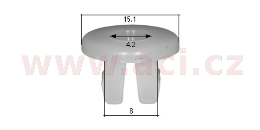 Obrázek produktu plastová příchytka s vnitřním závitem (sada 10 ks) 57149T