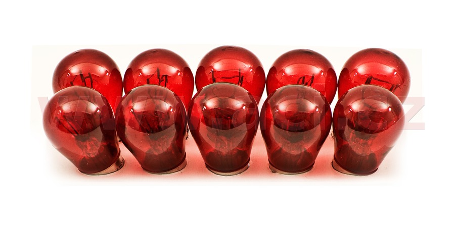 Obrázek produktu žárovka 12V 21/5W (patice BAY15d) červená (sada 10 ks) 1011209