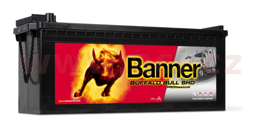 Obrázek produktu 145Ah baterie, 800A, levá BANNER Buffalo Bull SHD Professional 514x189x195(220) SHD P64503