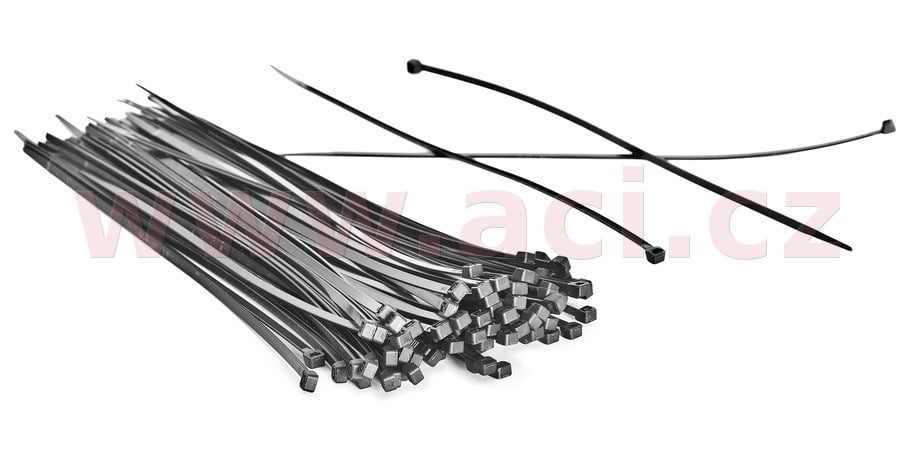 Obrázek produktu stahovací páska 350x7,6 mm černá (sada 100 ks) 350x7,6 