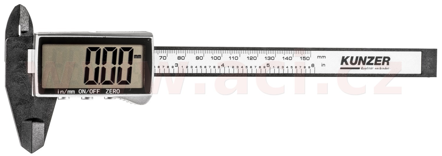 Obrázek produktu digitální posuvné měřidlo 150 mm, přesnost 0,2 mm, plastové tělo 7EMS01