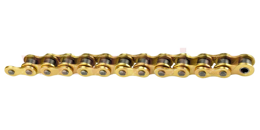 Obrázek produktu řetěz 420MXR, SUNSTAR (bezkroužek, barva zlatá, 104 článků)
