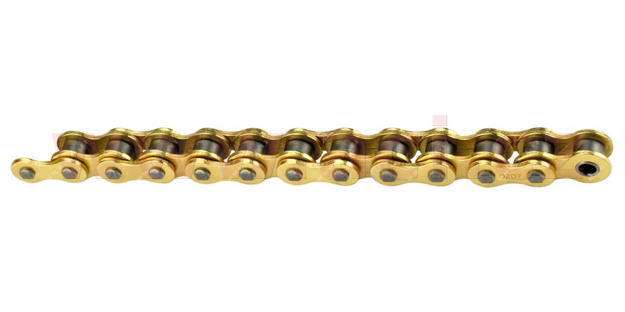 Obrázek produktu řetěz 420MXR, SUNSTAR (bezkroužek, barva zlatá, 130 článků)