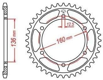 Obrázek produktu ocelová rozeta pro sekundární řetězy typu 630, JT - Anglie (41 zubů) JTR506.41