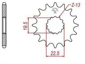 Obrázek produktu řetězové kolečko pro sekundární řetězy typu 530, JT - Anglie (14 zubů) JTF435.14