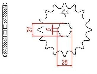 Obrázek produktu řetězové kolečko pro sekundární řetězy typu 530, JT - Anglie (18 zubů) JTF567.18