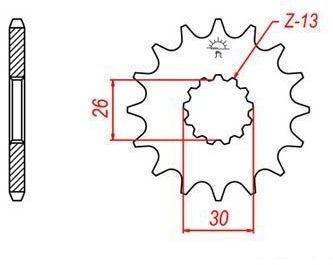Obrázek produktu řetězové kolečko pro sekundární řetězy typu 530, JT - Anglie (19 zubů) JTF1180.19