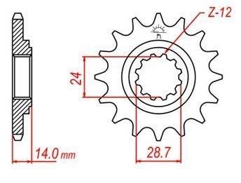 Obrázek produktu Řetězové kolečko JT JTF 1529-17 17 zubů, 520 JTF1529.17