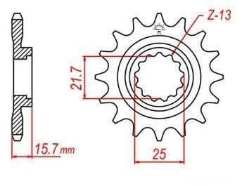 Obrázek produktu Řetězové kolečko JT JTF 1535-15 15 zubů, 525 JTF1535.15