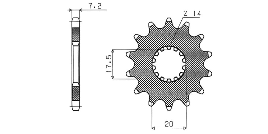 Obrázek produktu řetězové kolečko pro sekundární řetězy typu 428, SUNSTAR (16 zubů) 22616