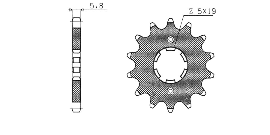 Obrázek produktu řetězové kolečko pro sekundární řetězy typu 520, SUNSTAR (12 zubů)