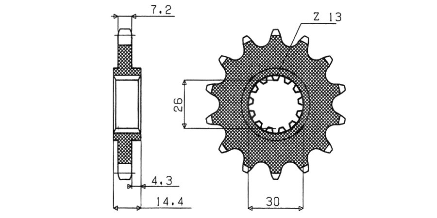 Obrázek produktu řetězové kolečko pro sekundární řetězy typu 525, SUNSTAR (17 zubů)