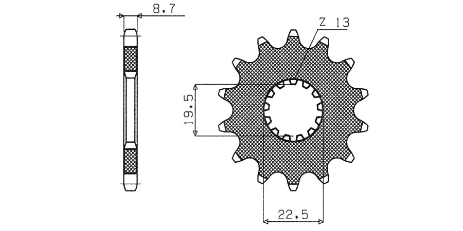Obrázek produktu řetězové kolečko pro sekundární řetězy typu 530, SUNSTAR (15 zubů)