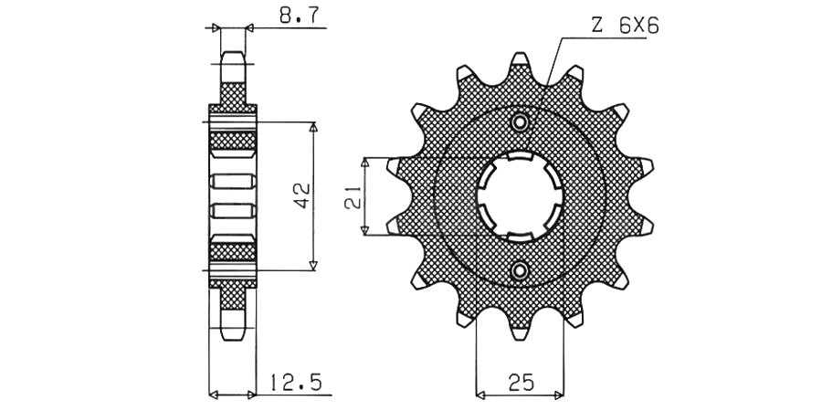 Obrázek produktu řetězové kolečko pro sekundární řetězy typu 530, SUNSTAR (18 zubů)
