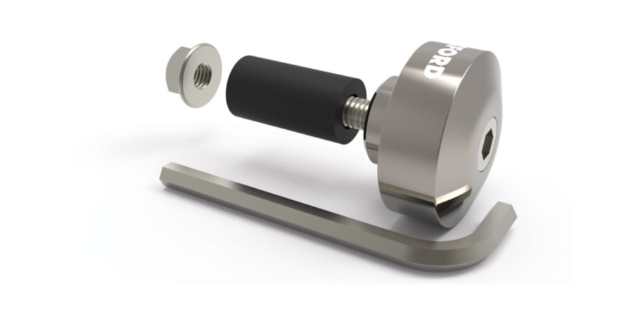 Obrázek produktu závaží řídítek Bar Ends 1 s redukcí pro vnitřní průměr 13 a 18 mm (vnější 22 a 28,6 mm), OXFORD (stříbrné, pár) OF870