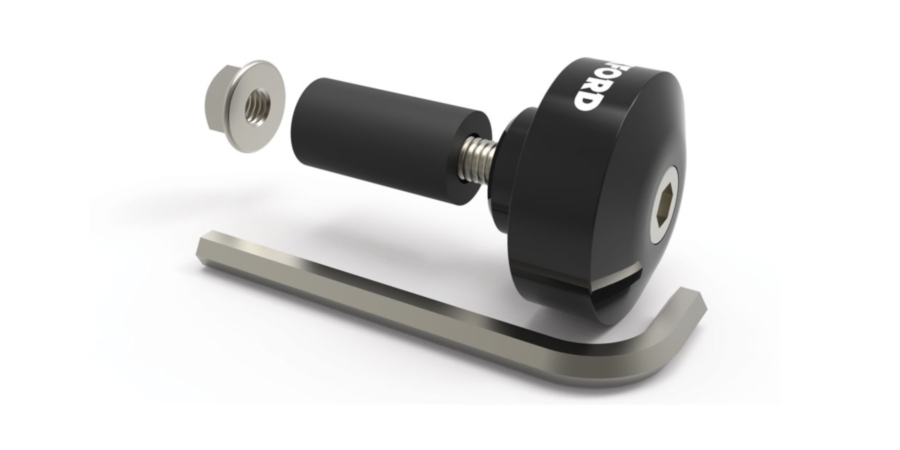 Obrázek produktu závaží řídítek Bar Ends 1 s redukcí pro vnitřní průměr 13 a 18 mm (vnější 22 a 28,6 mm), OXFORD (černý elox, pár) OX593