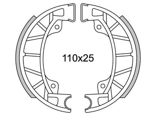 Obrázek produktu brzdové obložení (standardní materiál) NEWFREN (2 ks v balení) GF0251