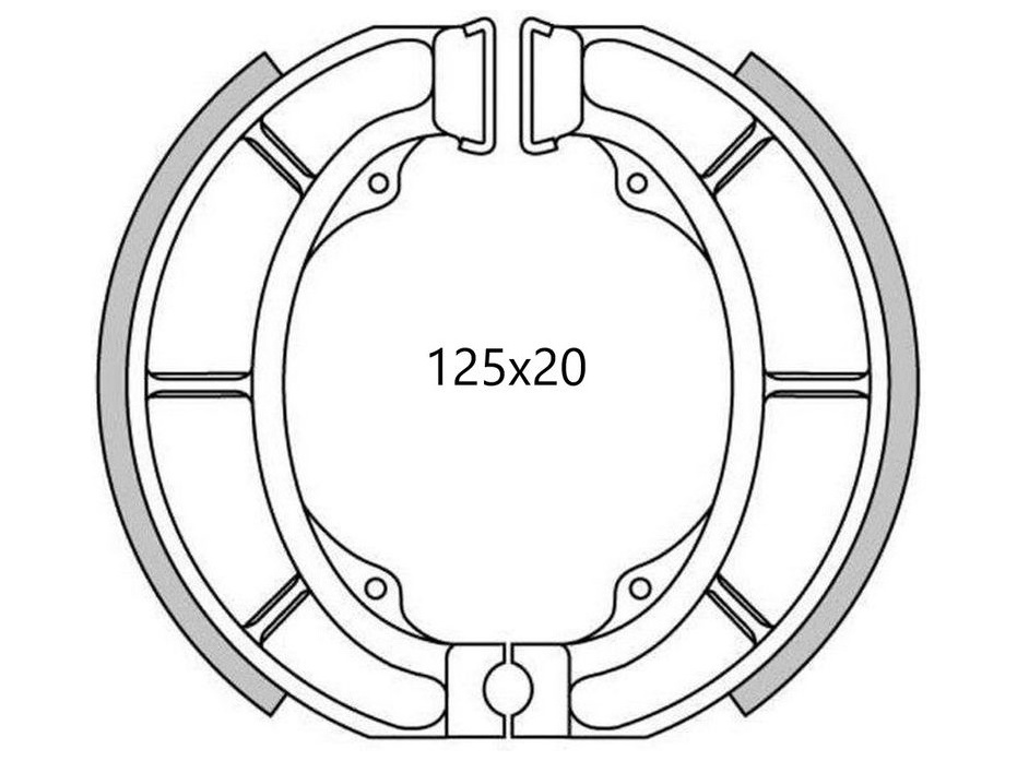 Obrázek produktu brzdové obložení (drážkované) NEWFREN (2 ks v balení) GF1233FTR