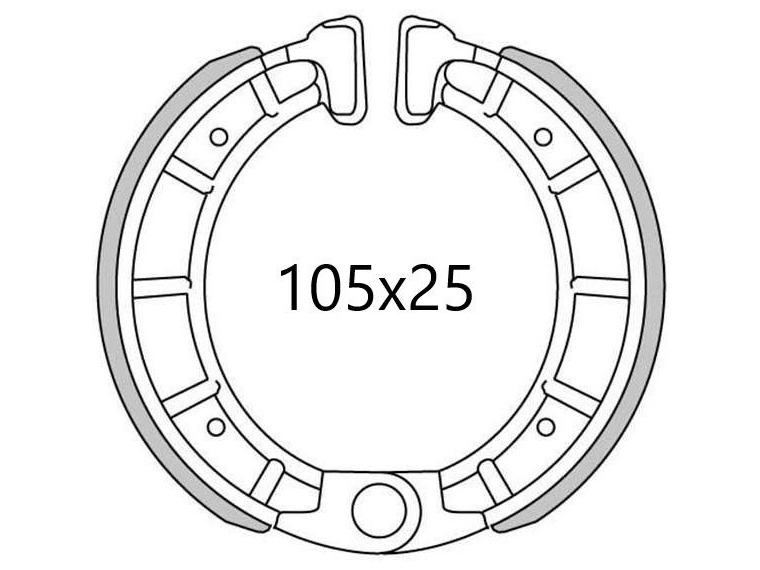 Obrázek produktu brzdové obložení (drážkované) NEWFREN (2 ks v balení) GF1277FTR