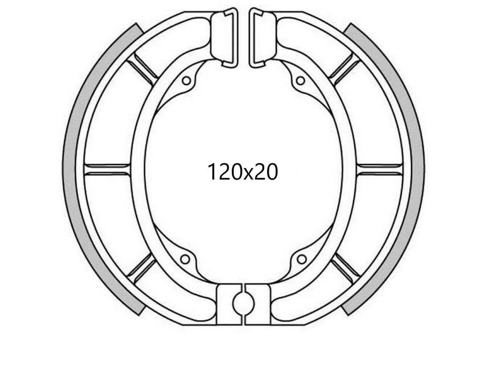 Obrázek produktu brzdové obložení (standardní materiál) NEWFREN (2 ks v balení) GF1308