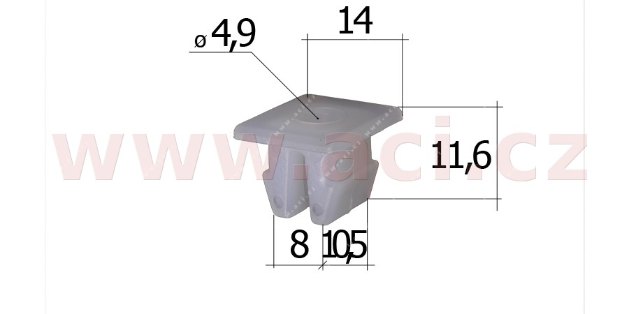 Obrázek produktu plastová příchytka s vnitřním závitem (sada 5 ks) 57128Z