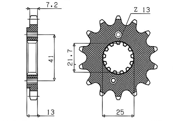 Obrázek produktu řetězové kolečko pro sekundární řetězy typu 525, SUNSTAR (17 zubů)
