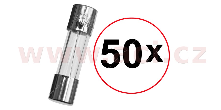 Obrázek produktu pojistka skleněná 5x20 5A (sada 50ks) 2051010