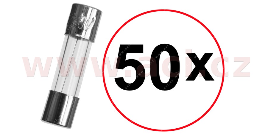 Obrázek produktu pojistka skleněná 6,3x32 1A (sada 50ks) 2051001