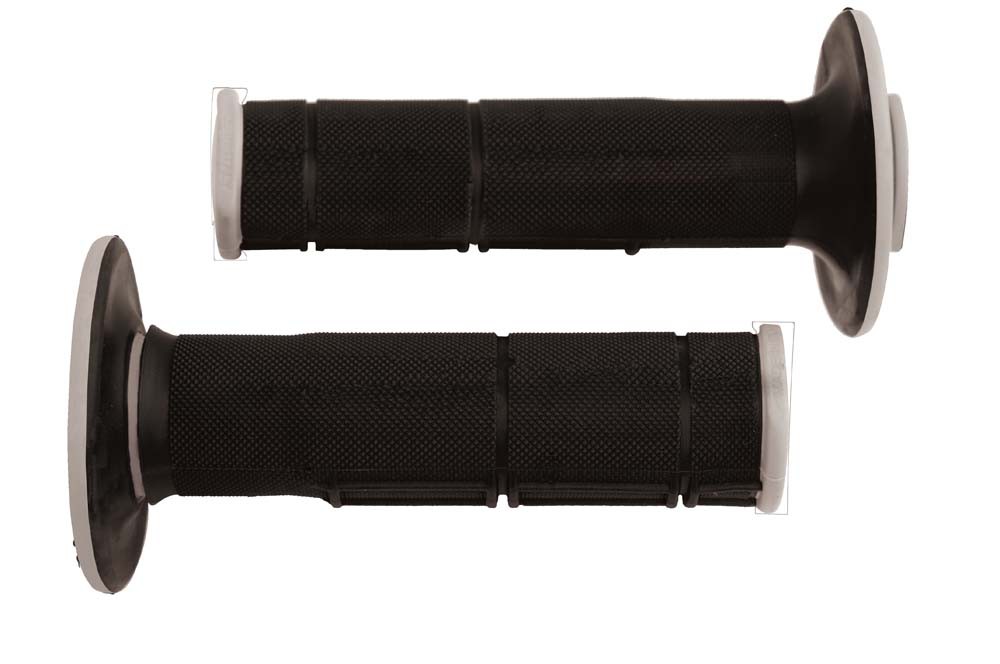 Obrázek produktu gripy Racing (dvouvrstvé, měkké), RTECH (černo-šedé, pár, délka 116 mm) R-MPRGRNR0015