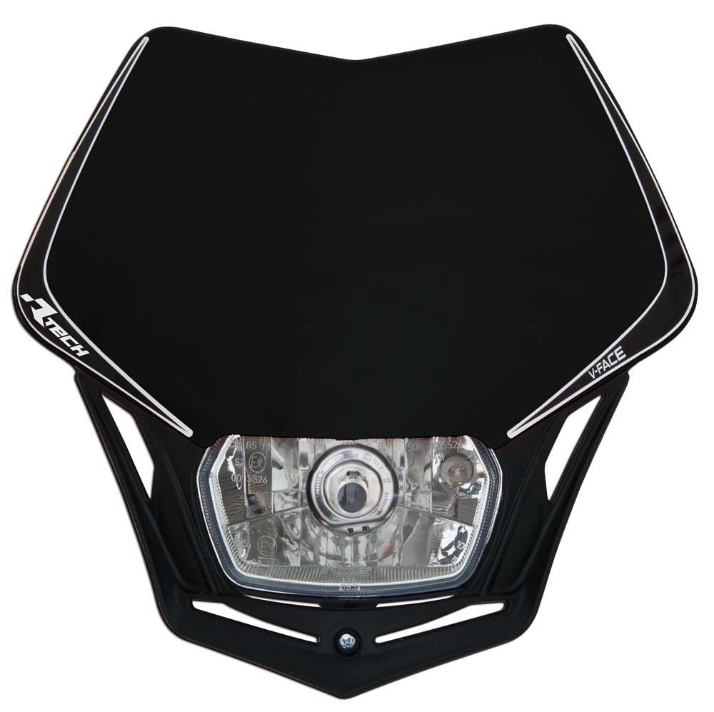 Obrázek produktu UNI přední maska včetně světla V-Face, RTECH (černá) R-MASKNR00008