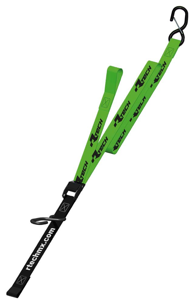 Obrázek produktu upínací popruhy s rychloupínací spojkou (šířka 38 mm / délka 2 m / nosnost 550 kg), RTECH (1 pár, zelený) R-CINGHIAVE15