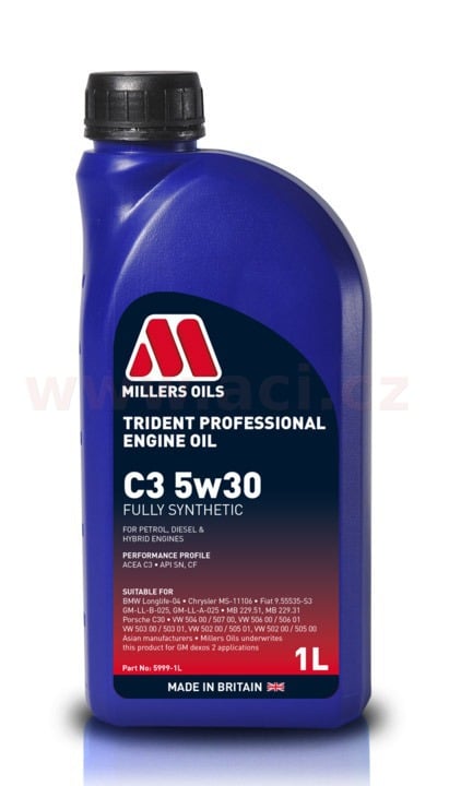 Obrázek produktu MILLERS OILS Trident Professional C3 5w30, plně syntetický 1 l 59991