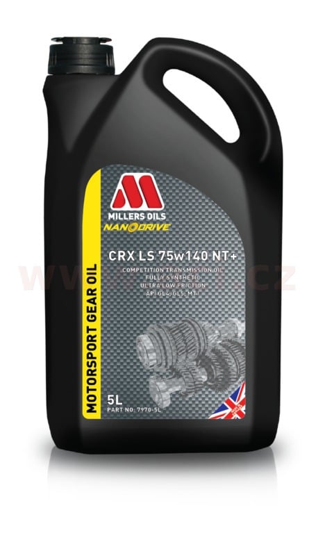 Obrázek produktu MILLERS OILS CRX LS 75w140 NT+ plně syntetický olej pro sekvenční, bezsynchronní převodovky a samosvorné diferenciály 5 l 61525