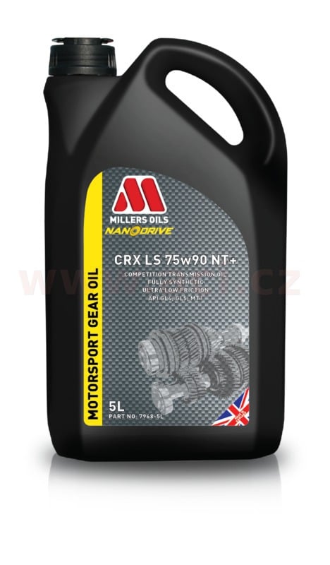 Obrázek produktu MILLERS OILS CRX LS 75W-90 NT+ plně syntetický olej pro sekvenční, bezsynchronní převodovky a samosvorné diferenciály 5 l 61545