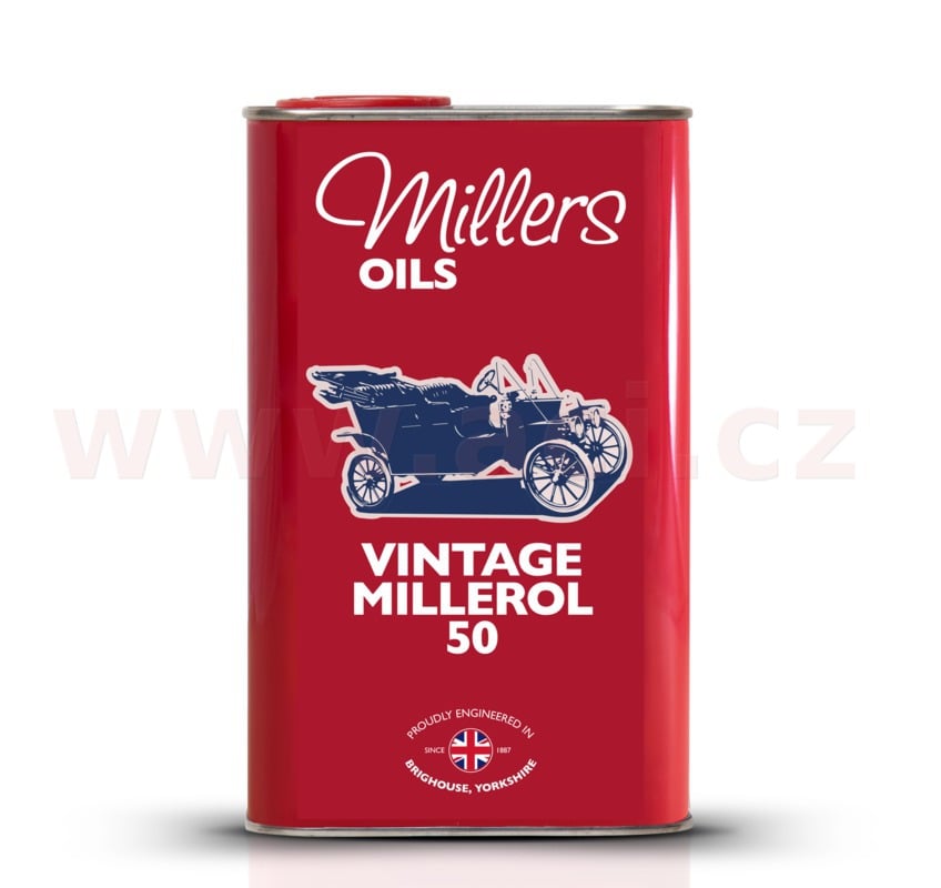 Obrázek produktu MILLERS OILS Vintage Millerol M50 - jednorozsahový olej bez čistidel a rozpouštěděl pro motory a převodovky 1 l 50017