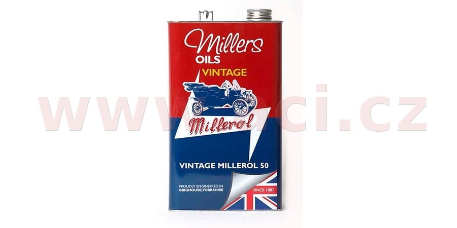 Obrázek produktu MILLERS OILS Vintage Millerol M50 - jednorozsahový olej bez čistidel a rozpouštěděl pro motory a převodovky 5 l 50025