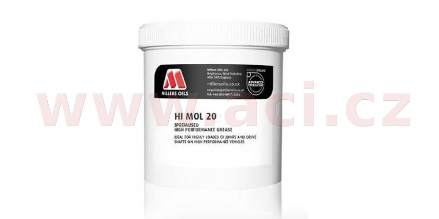 Obrázek produktu MILLERS OILS Hi Moly Grease 20 - vazelína na bázi lithiového mýdla a molybden disulfidu, na hřídele 500 g 52640