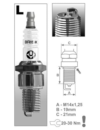Obrázek produktu zapalovací svíčka L11S řada Silver, BRISK - Česká Republika