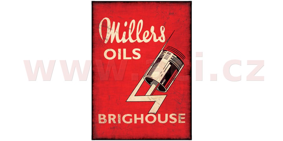 Obrázek produktu Plechová cedule Millers Oils Brighouse - 30x40 cm 75694