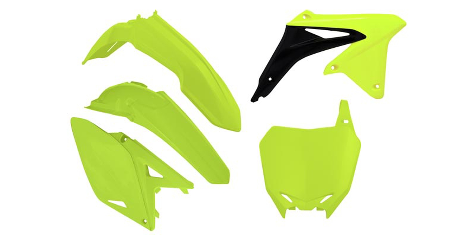 Obrázek produktu sada plastů Suzuki, RTECH (neon žlutá, 5 dílů) R-KITRMZ-GF0-511